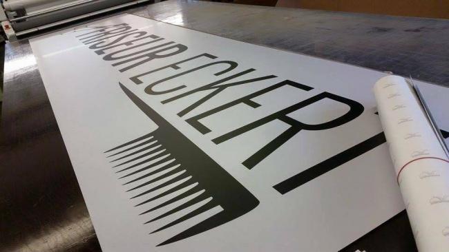Schild Fassade Friseur Eckert Pressath