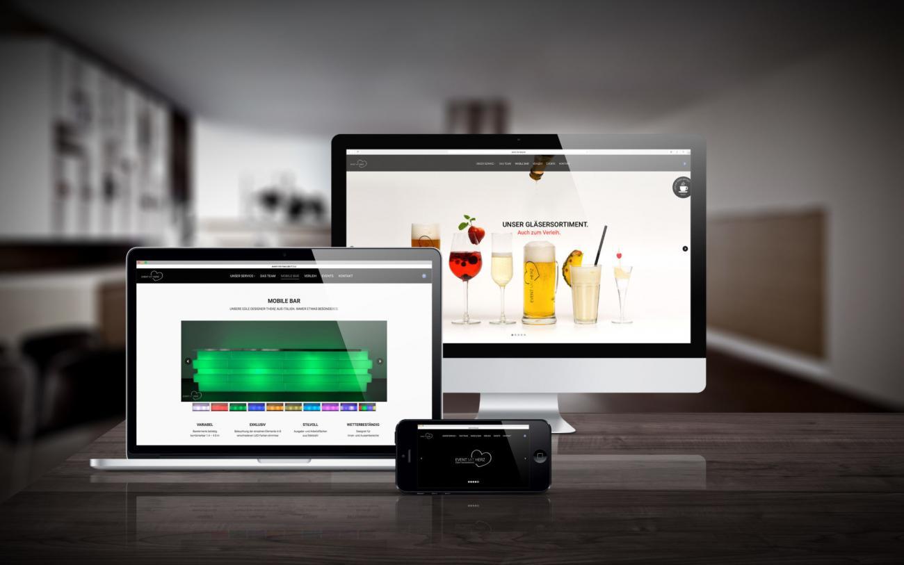 Webseite Event mit Herz