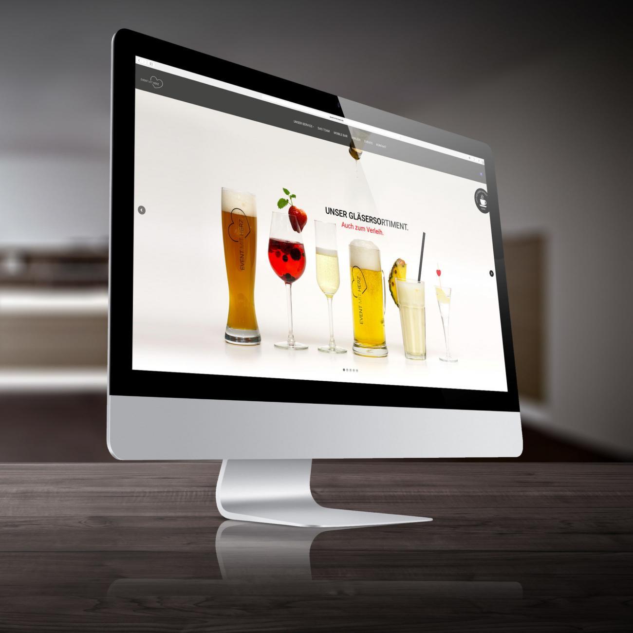 Webseite Event mit Herz