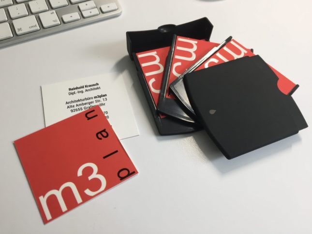 Quadratische Visitenkarten Architekt