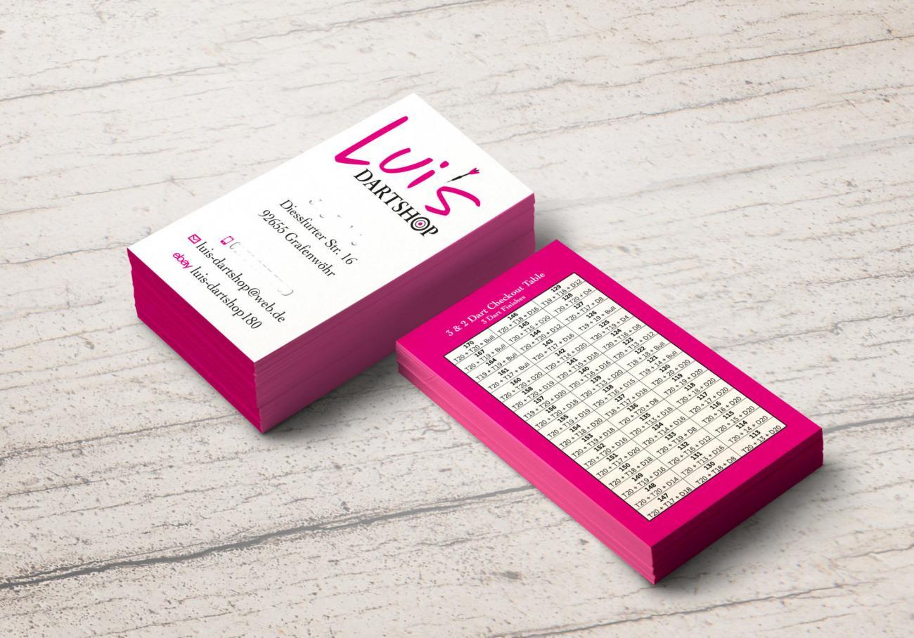 Visitenkarten Dartshop