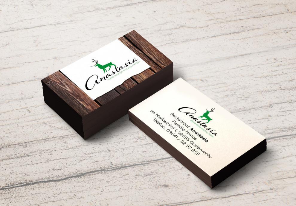Griechisches Restaurant Anastasia Visitenkarte