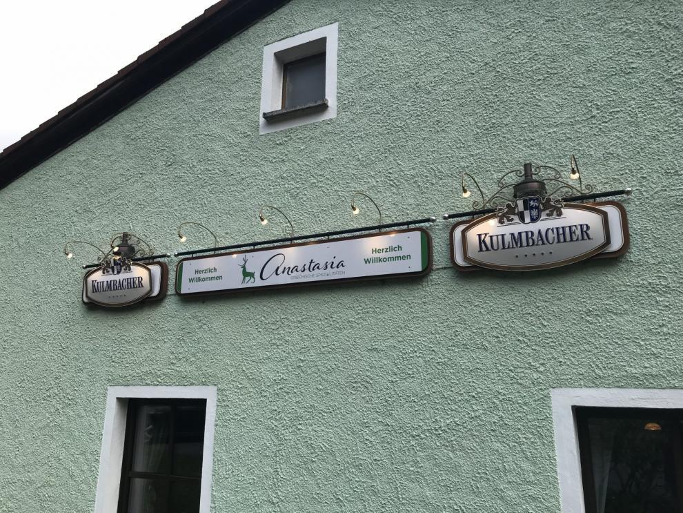Schild Aussenfassade griechisches Restaurant Anastasia