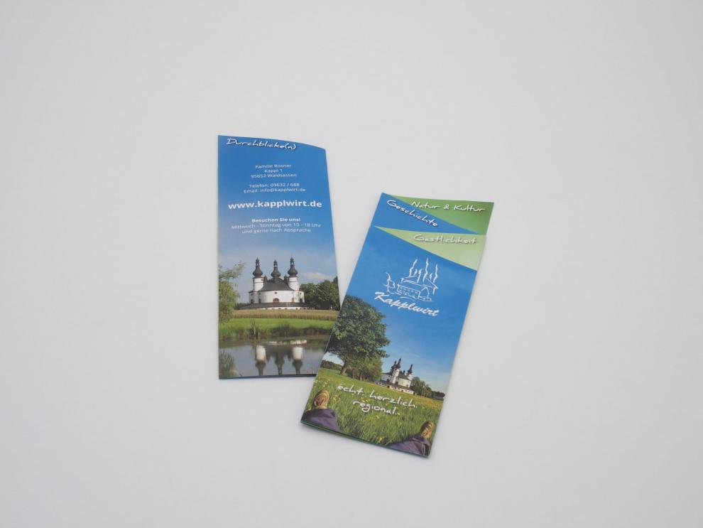 Flyer schräg geschnitten Kapplwirt Waldsassen