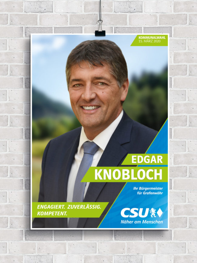Plakat Bürgermeister Kommunalwahl