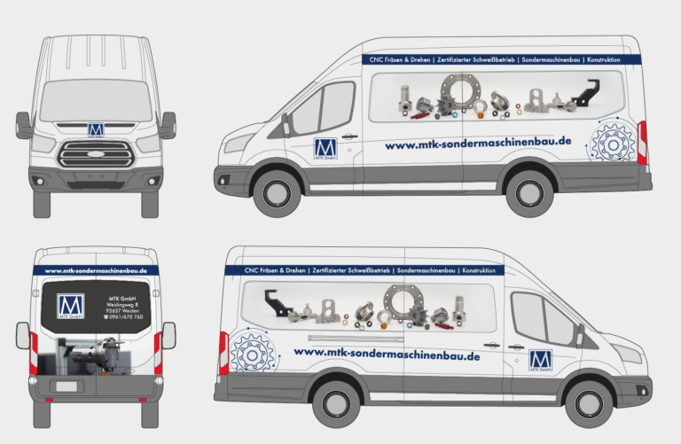 Entwurf Fahrzeugbeklebung Ford Transporter