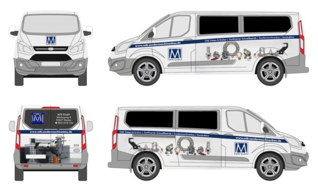 Entwurf Fahrzeugbeklebung Ford Bus