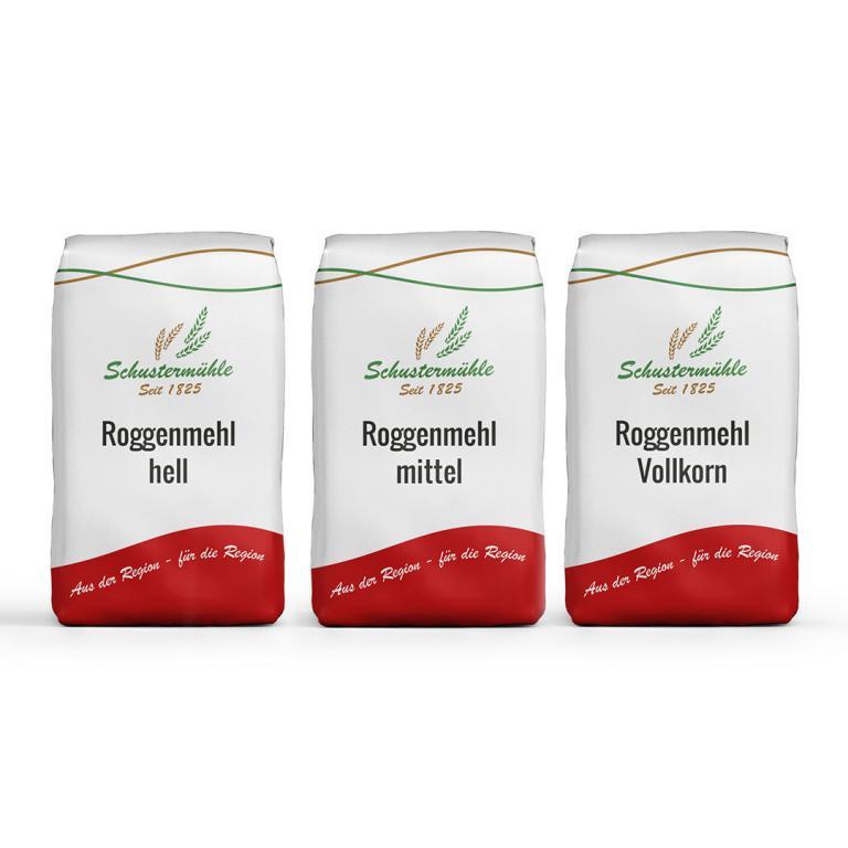 neues Design der Mehltüten von der Schustermühle