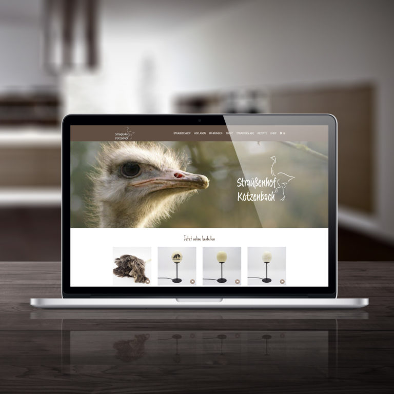 Straussenhof Webseite Webshop online verkaufen