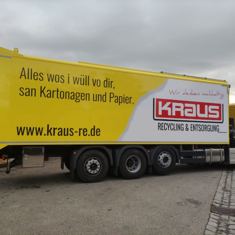 LKW Beklebung Werbung Folie Plane Truck Carwrap, Beklebung eines LKW für die Firma Kraus in Windischeschenbach