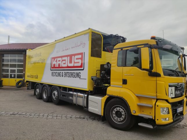LKW Beklebung Werbung Folie Plane Truck Carwrap, Beklebung eines LKW für die Firma Kraus in Windischeschenbach