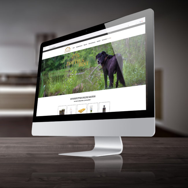 Webshop, Shop, WooCommerce, Online verkaufen, Webshop für Hundenahrung von Zottels Best