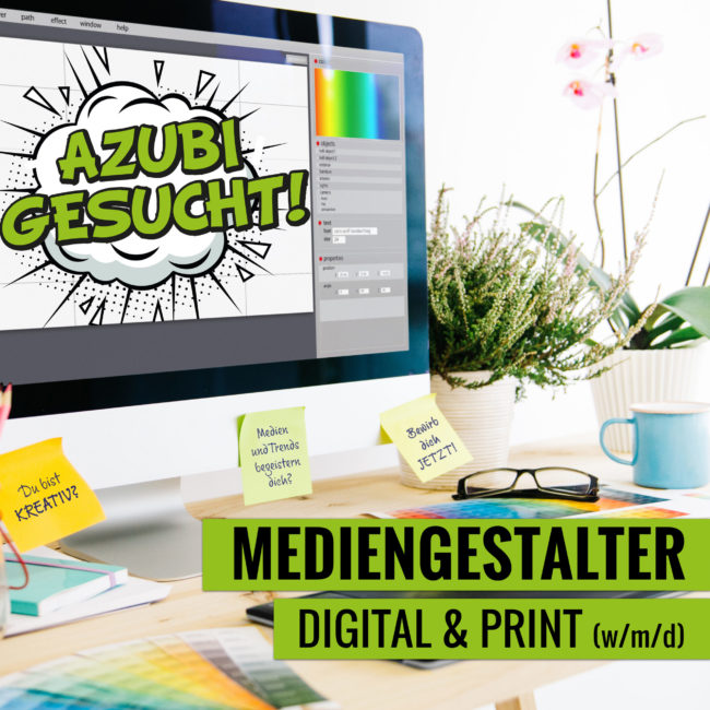 Azubi gesucht, Wir suchen dich, Mediengestalter, Ausbildung, Ausbildungsbetrieb, Azubi bei VERESdesign in Grafenwöhr