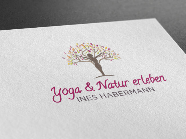 Yoga, Logo, Natur, Habermann, Logodesign für Ines Habermann aus Oberbibrach