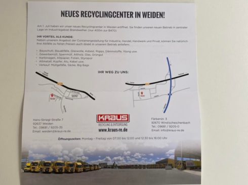 Mailing, Kundenmailing, Anschreiben, Betriebserweiterung, Betrieb