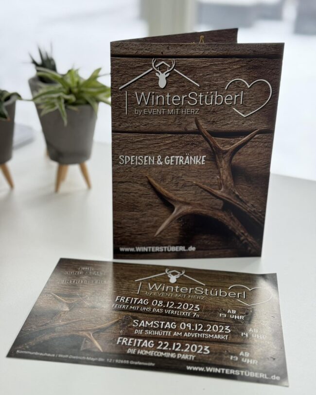 Speisekarten für das Grafenwöhrer Winterstüberl