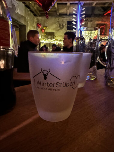 Bedruckte Glastasse für das Grafenwöhrer Winterstüberl