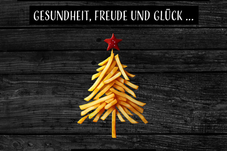Bild von einem Pommes-Christbaum