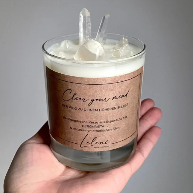 Kerzen mit Kristallen von Lelani