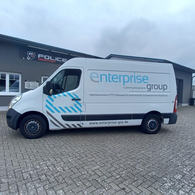 Fahrzeugbgeklebung Renault Master L3 H2 Enterprise Communications