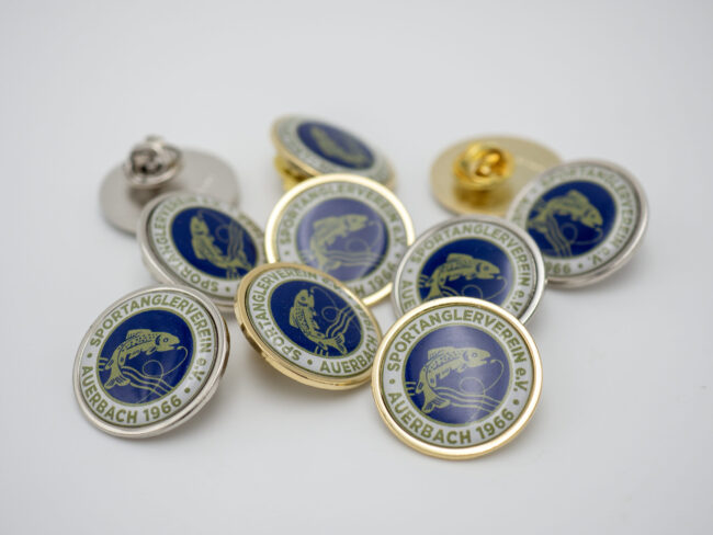 Anstecknadel Ehrung Mitglieder gold silber Angler Verein