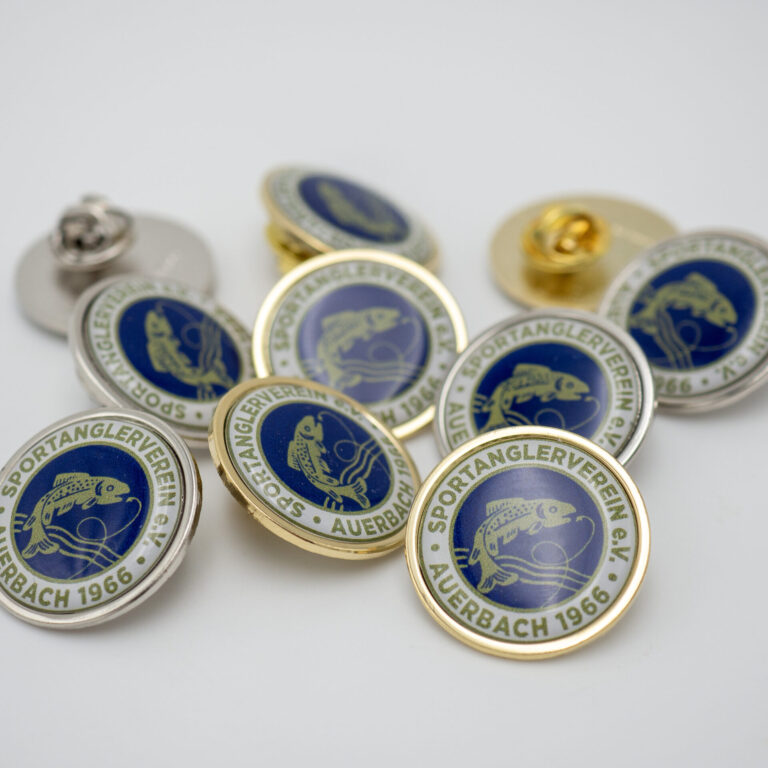 Anstecknadel Ehrung Mitglieder gold silber Angler Verein