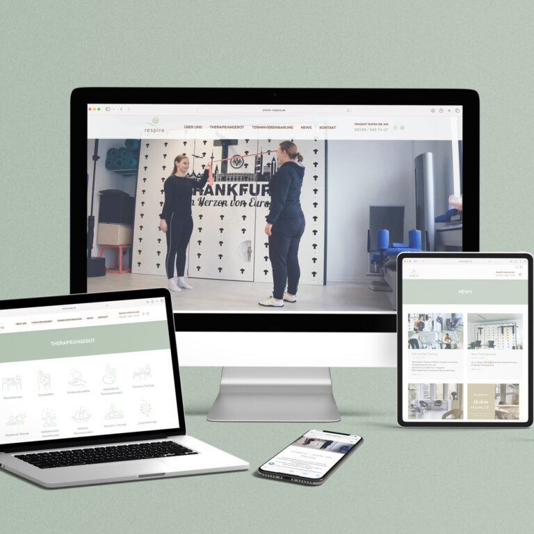 Webseite für Physiotherapie in Eschborn bei Frankfurt