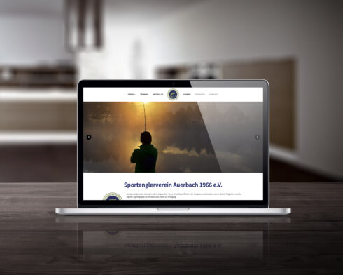 Webseite, responsive, Laptop, Angelverein, Sportangler, Verein