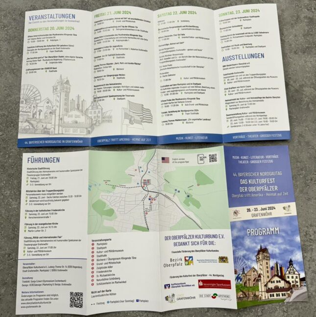 Bayerischer Nordgautag in Grafenwöhr Kulturfest Flyer