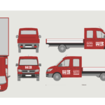 Entwurf der neuen Fahrzeugbeklebung