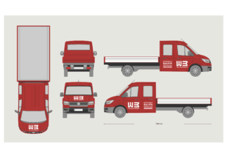 Entwurf der neuen Fahrzeugbeklebung