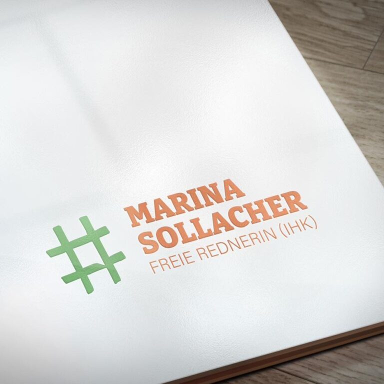 Logo Neugestaltung für Rednerin Marina Sollacher, freie Rednerin IHK