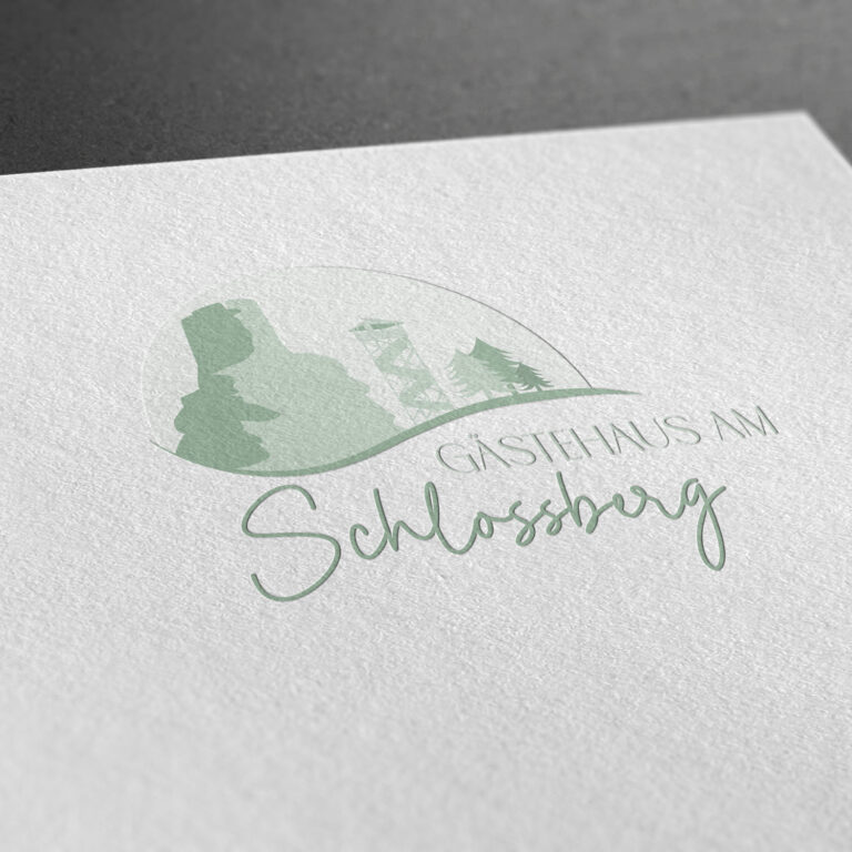 neues Logo für das Gästehaus am Schlossberg mit den Elementen aus Friedenfels