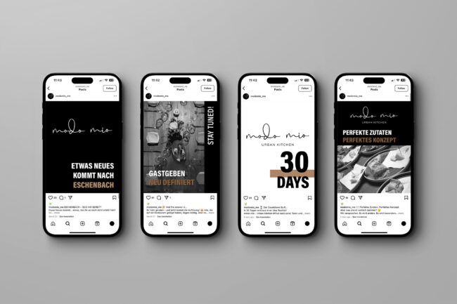 Social Media Kampagne zur Restaurant Eröffnung von "modo mio" in Eschenbach in der Oberpfalz