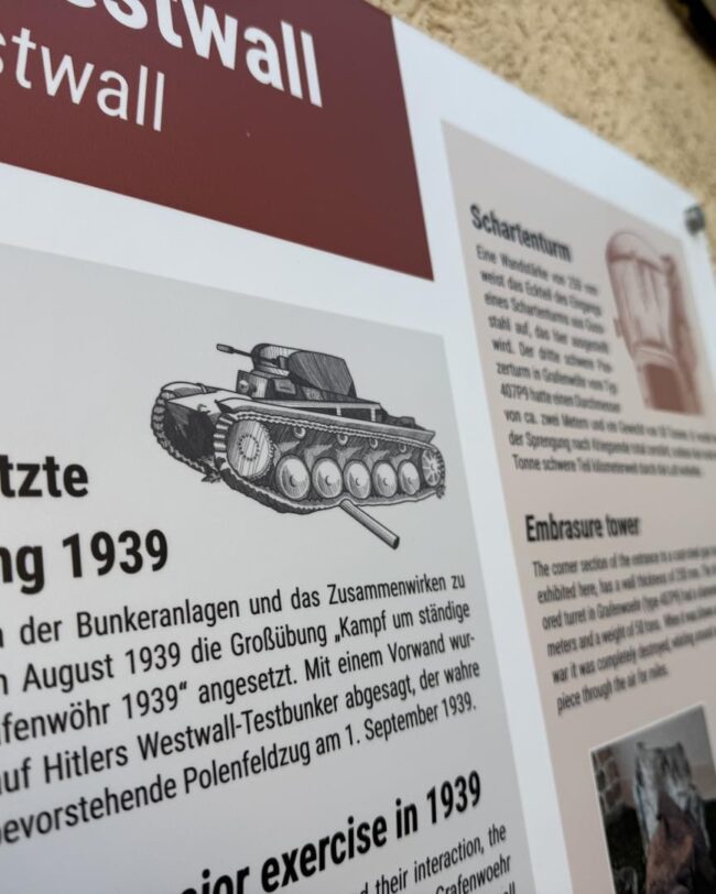 Gestaltung neuer Schilder für das Museum in Grafenwöhr