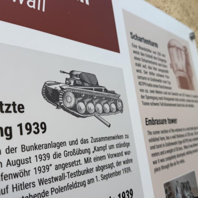 Gestaltung neuer Schilder für das Museum in Grafenwöhr