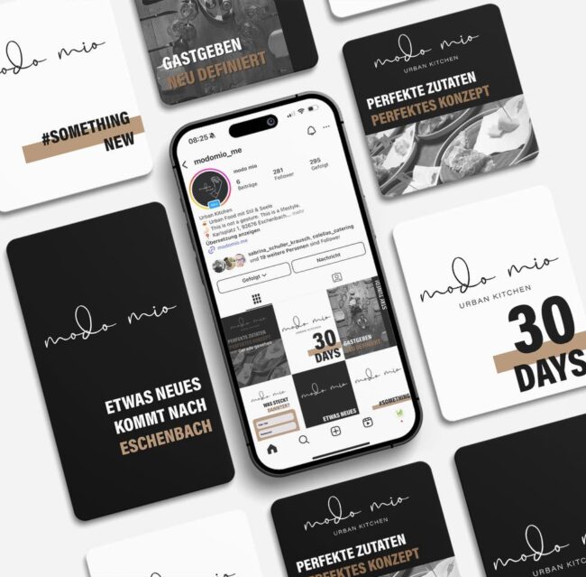 Social Media Kampagne zur Restaurant Eröffnung von "modo mio" in Eschenbach in der Oberpfalz