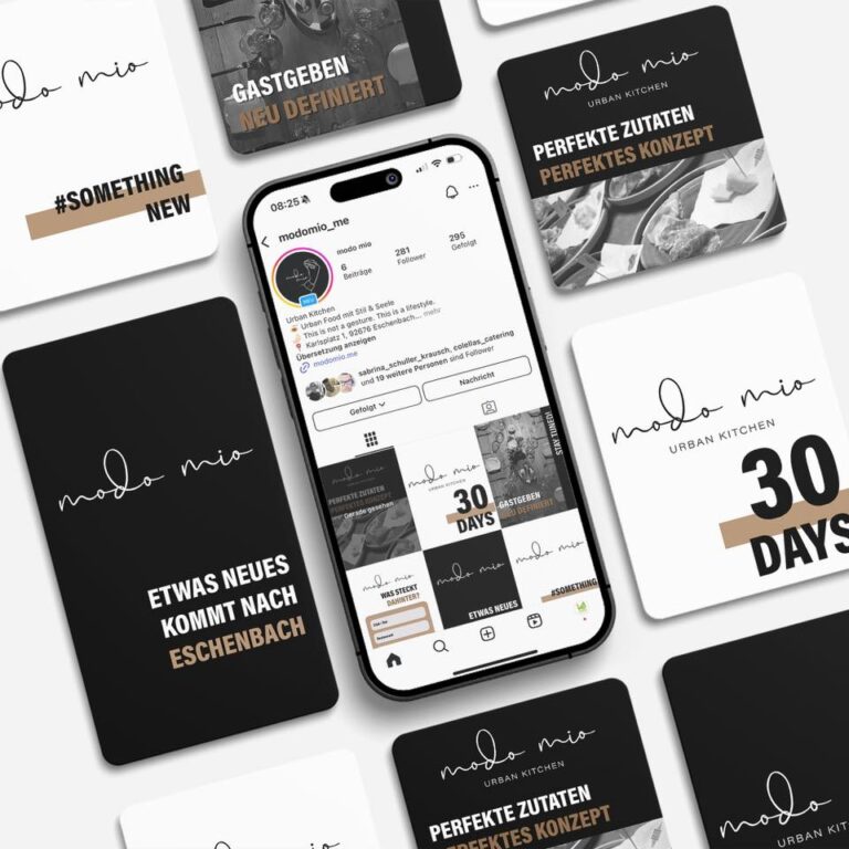 Social Media Kampagne zur Restaurant Eröffnung von "modo mio" in Eschenbach in der Oberpfalz