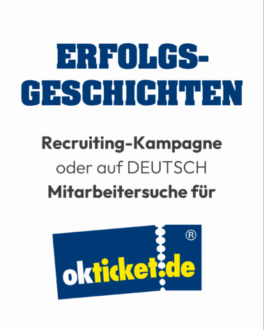 Social Media Post und Recruiting Kampagne für okticket