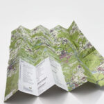 Gefalzte Karte mit den Sehenswürdigkeiten aus dem Oberpfälzer Hügelland