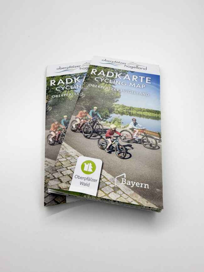 zusammengeklappte Karte mit den Sehenswürdigkeiten aus dem Oberpfälzer Hügelland