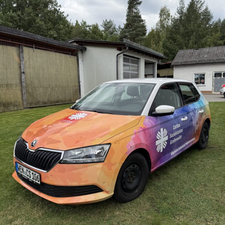Fahrzeugbeklebung Caritas Sozialstation Grafenwöhr