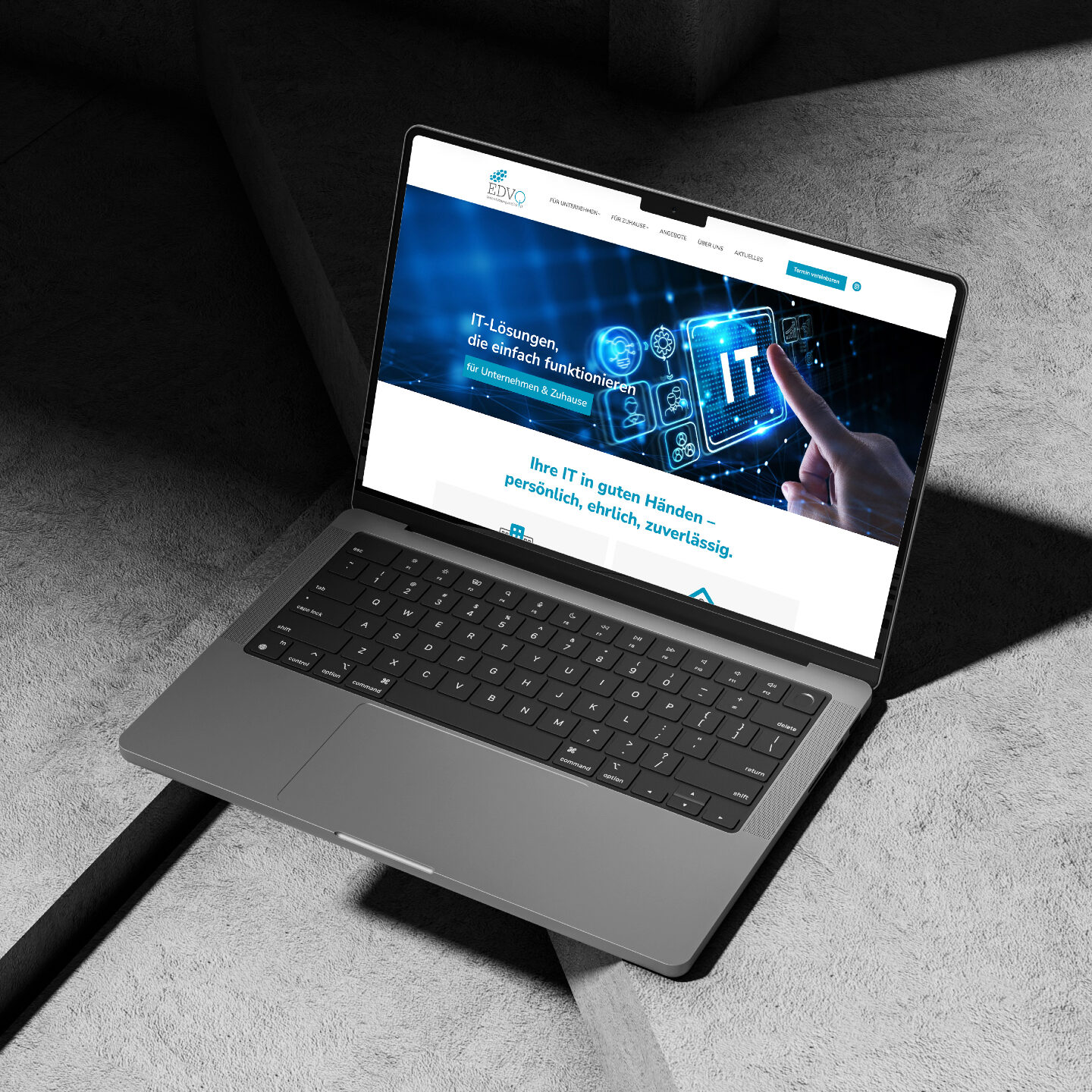 Webseite des IT Unternehmens EDV Q aus Erbendorf