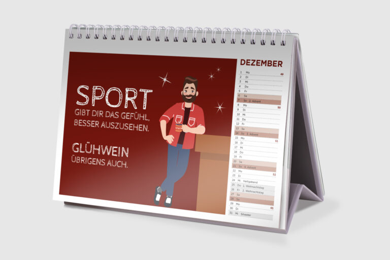 VERESdesign Kalender – Kundengeschenk Selbst gestalteter Tischkalender mit lustigen Sprüchen