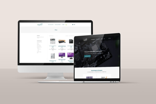 Visualisierung der Webseite von agilIT aus Grafenwöhr